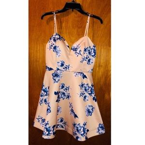 Pretty Pink & Blue skater dress 💕